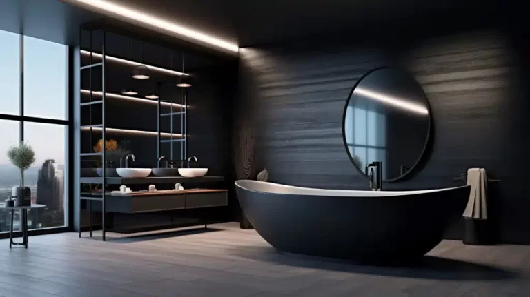 modern master bathroom