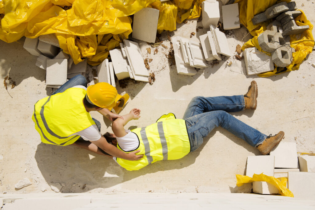 Construction,Worker,Has,An,Accident,While,Working,On,New,House