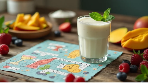 cold yogurt drink crossword