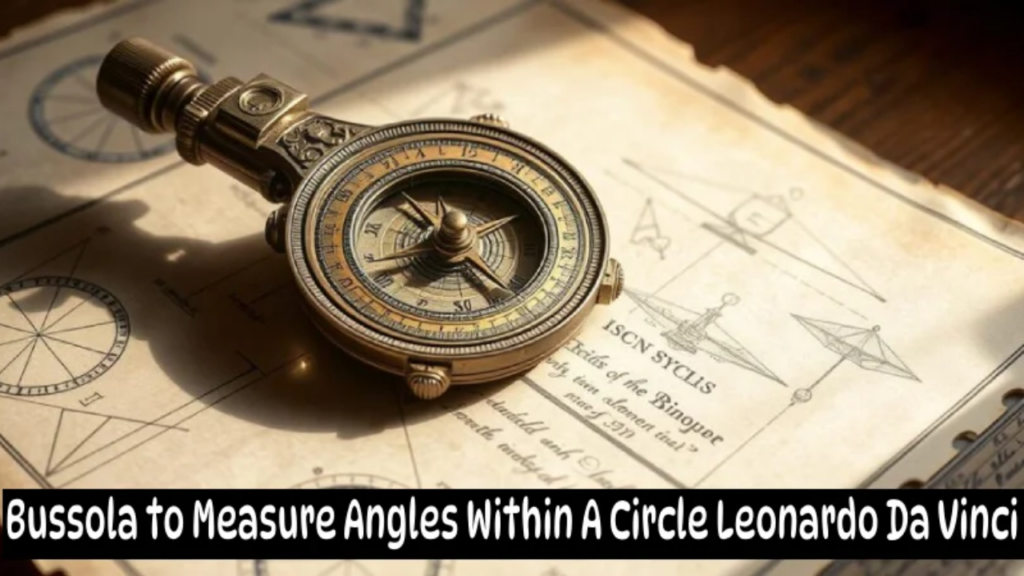 bussola to measure angles within a circle leonardo da vinci